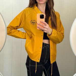 NWT Mustard-Yellow Vans Windbreaker Jacket - Size Large
